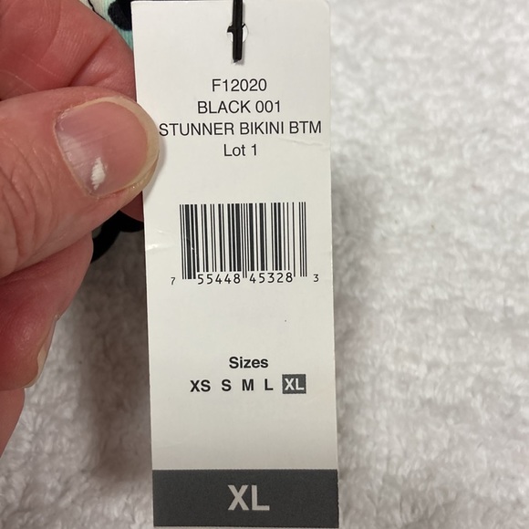 NWT sundazed black Scarlett halter bikini underwire 36 b/c cup Xl bottom - Picture 6 of 11